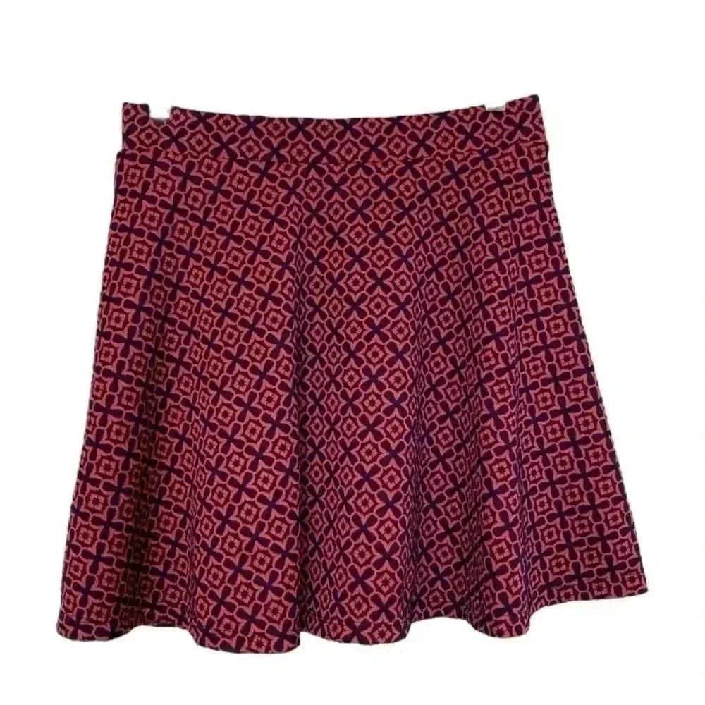 Boutique Iris Basic Red and Blue Skirt